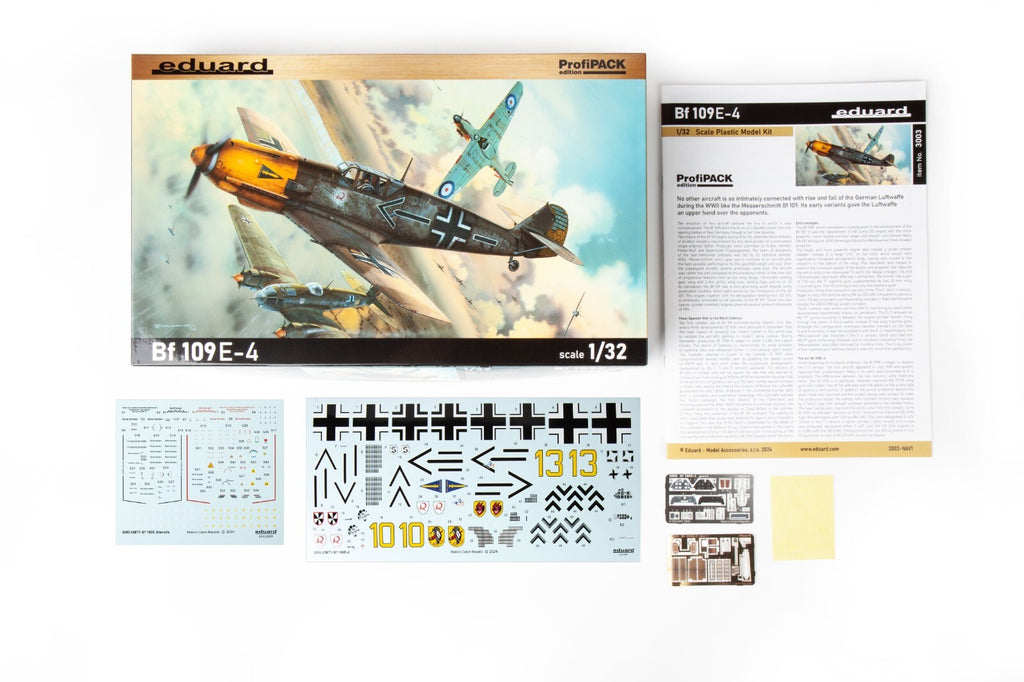 Eduard 1:32 Scale WW2 Messerschmitt Bf 109E-4 ProfiPACK Edition Model Kit - 3003