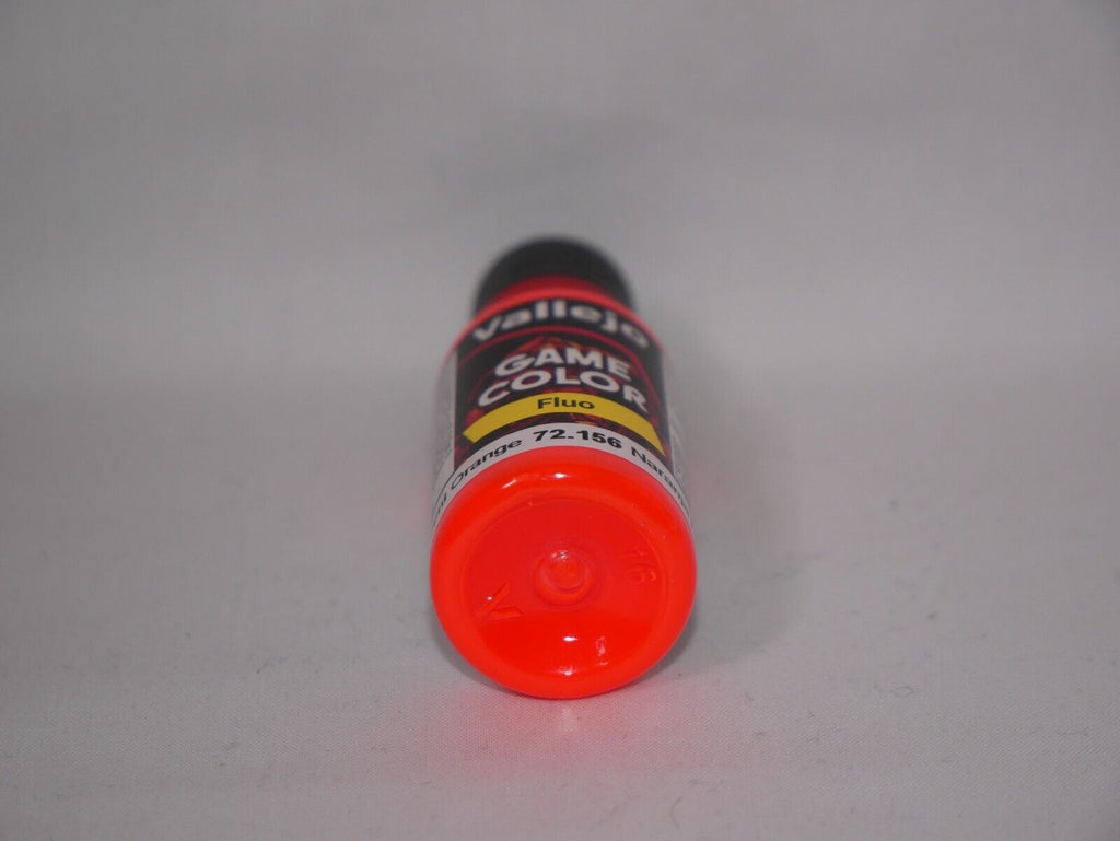 Vallejo Game Color Acrylic Range Fluorescent Orange 18ml Dropper Bottle - 72.156