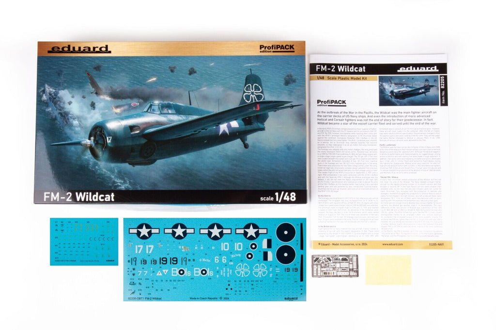 Eduard 1:48 Scale WWII Grumman FM-2 Wildcat ProfiPACK Edition Model Kit - 82205