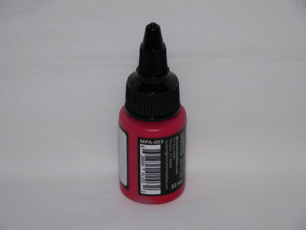 Monument Hobbies Pro Acryl Range Bold Pyrrole Red 22ml Twist Top Bottle MPA-003