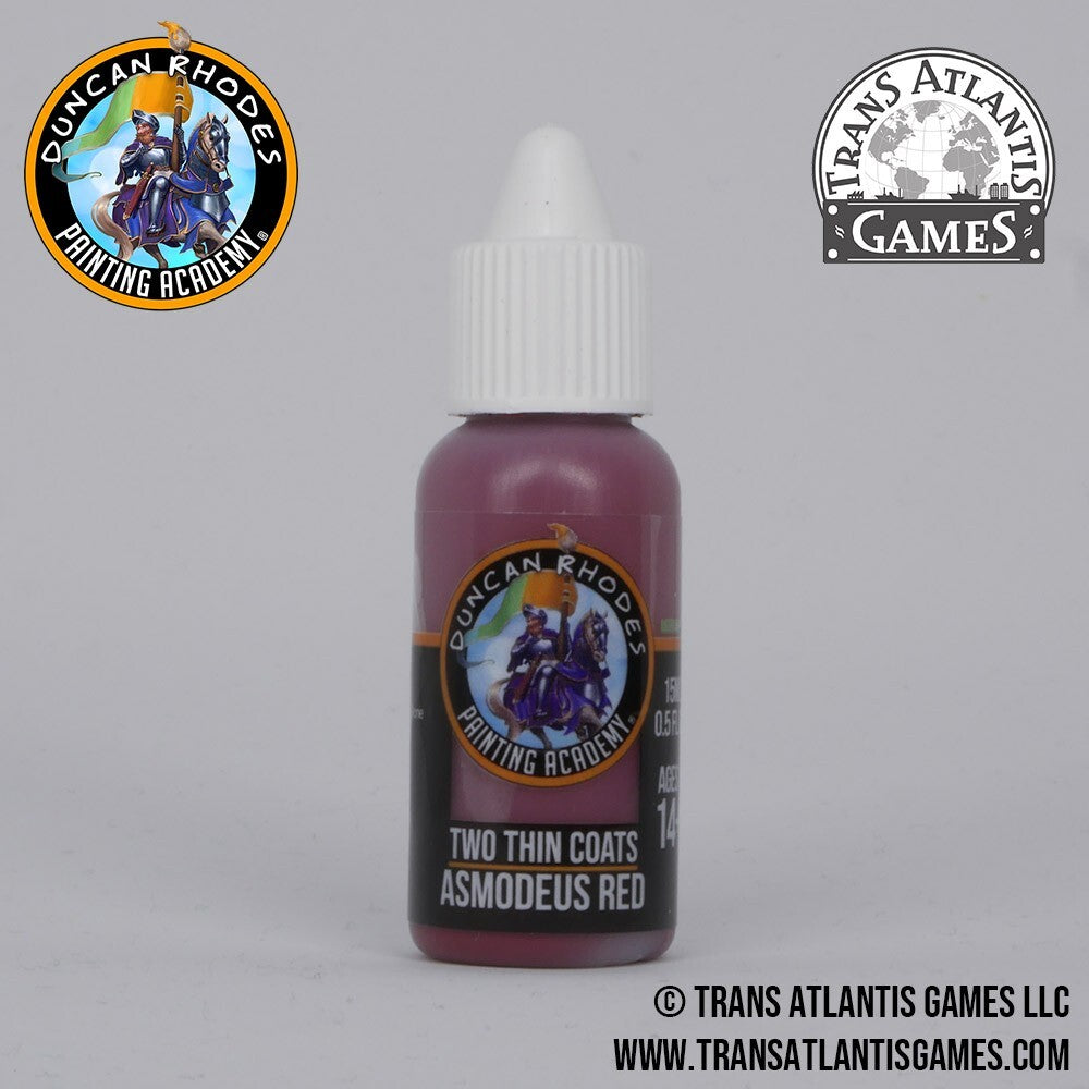 Duncan Rhodes Painting Academy 'Two Thin Coats' Asmodeus Red 15ml Bottle - 10065