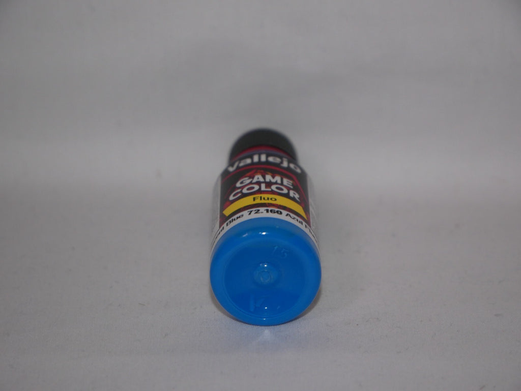 Vallejo Game Color Acrylic Range Fluorescent Blue 18ml Dropper Bottle - 72.160