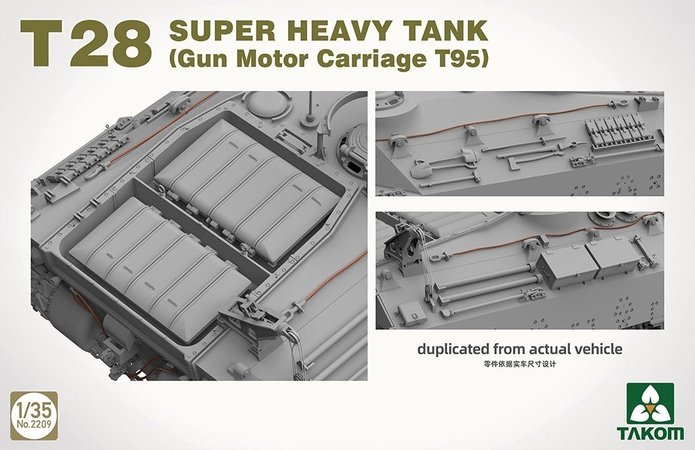 Takom 1:35 Scale US Army T28 Super Heavy Tank (Gun Motor Carriage T95) - 2209