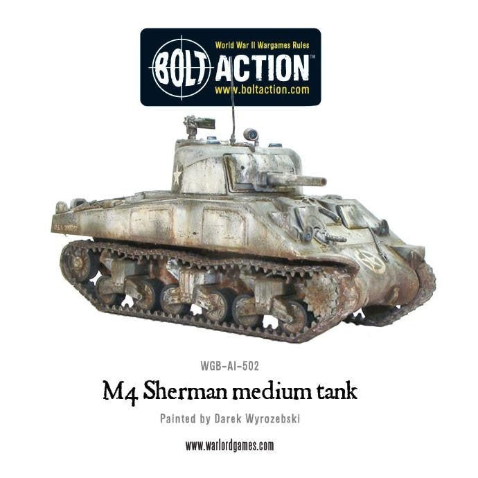 Warlord Games Bolt Action 1:56 Scale WWII US M4 Sherman Medium Tank - 402013006