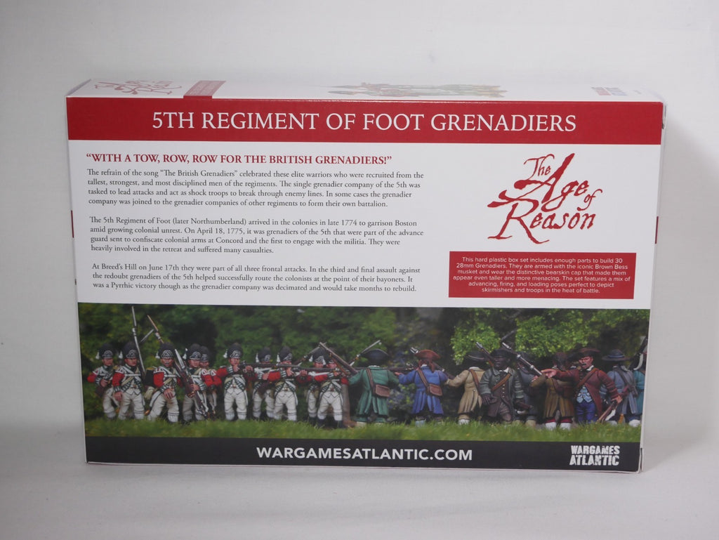 Wargames Atlantic The Age of Reason 5th Regiment of Foot Grenadiers - WAAAR002