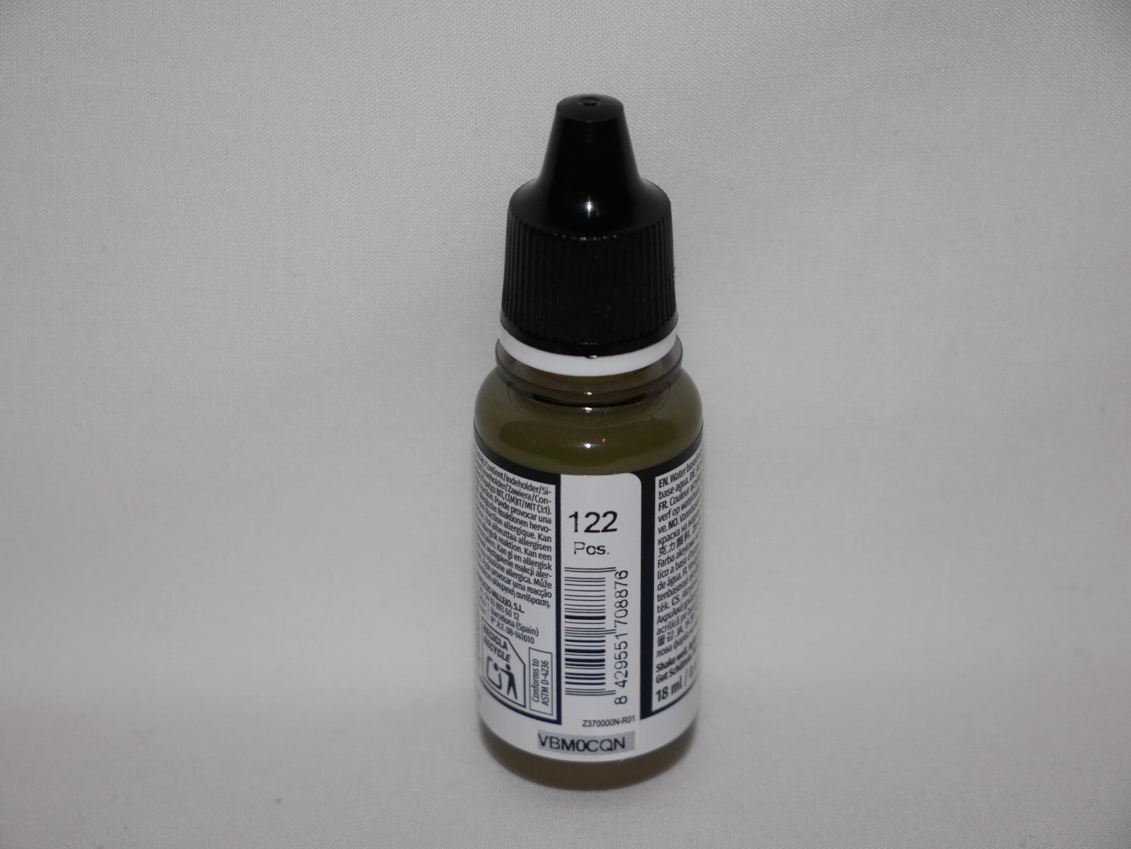 Vallejo Model Color US Olive Drab Acrylic 18ml/0.60 fl oz Dropper Bottle 70.887