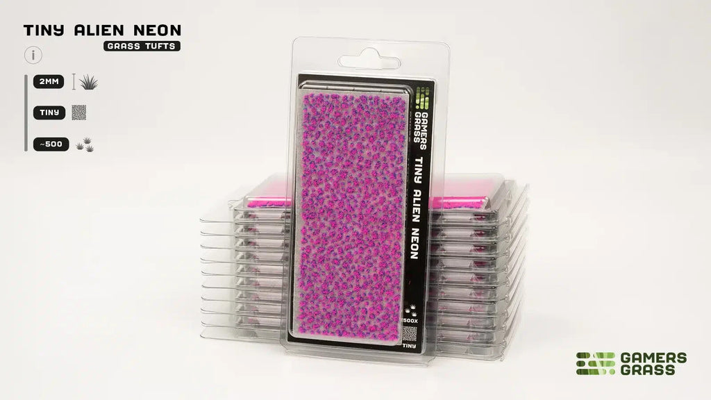 Gamers Grass Tiny Alien Neon 2mm Tufts For Wargaming Bases 500 Per Pack GGTT-NE