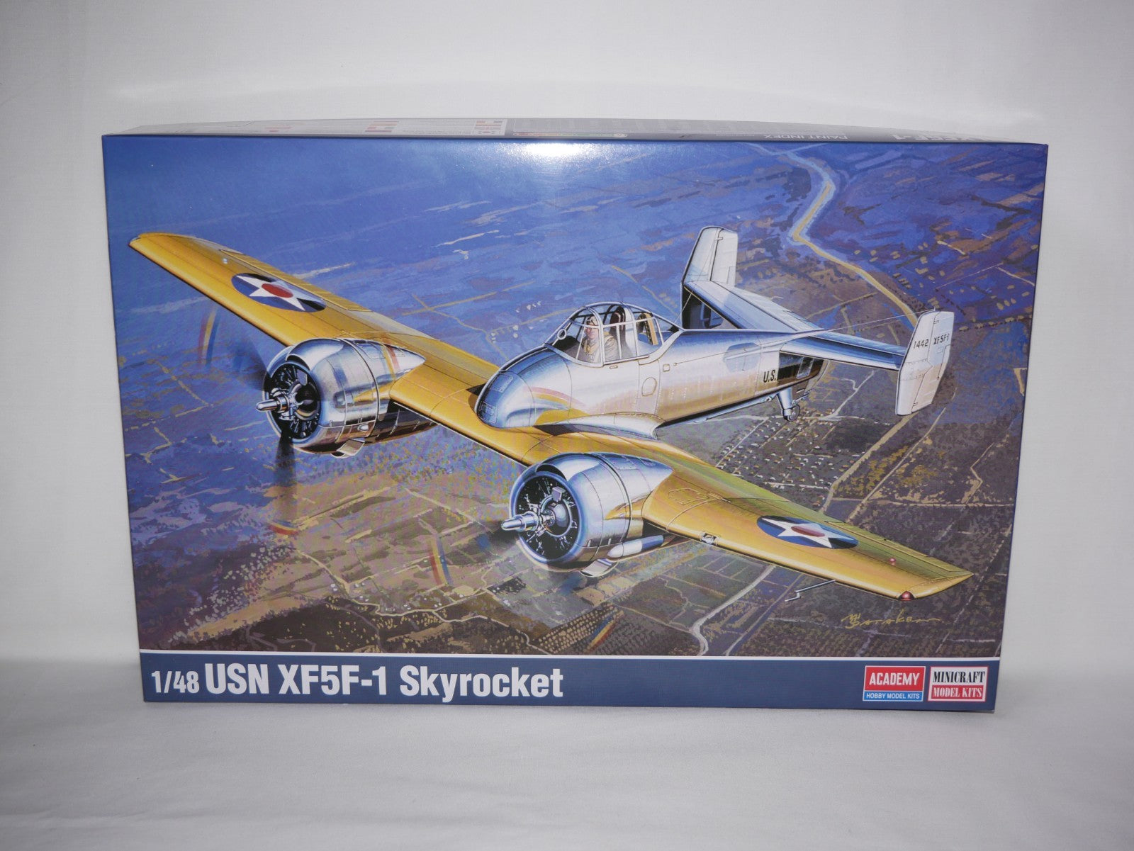 Academy 1:48 Scale USN Grumman XF5F-1 Skyrocket Model Kit Skill Level 4 - 12363