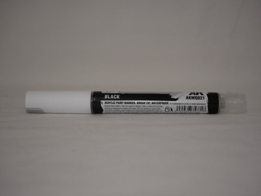 AK Interactive Acrylic Quick Gen Markers For Tabletop Wargaming Black - AKMQ021