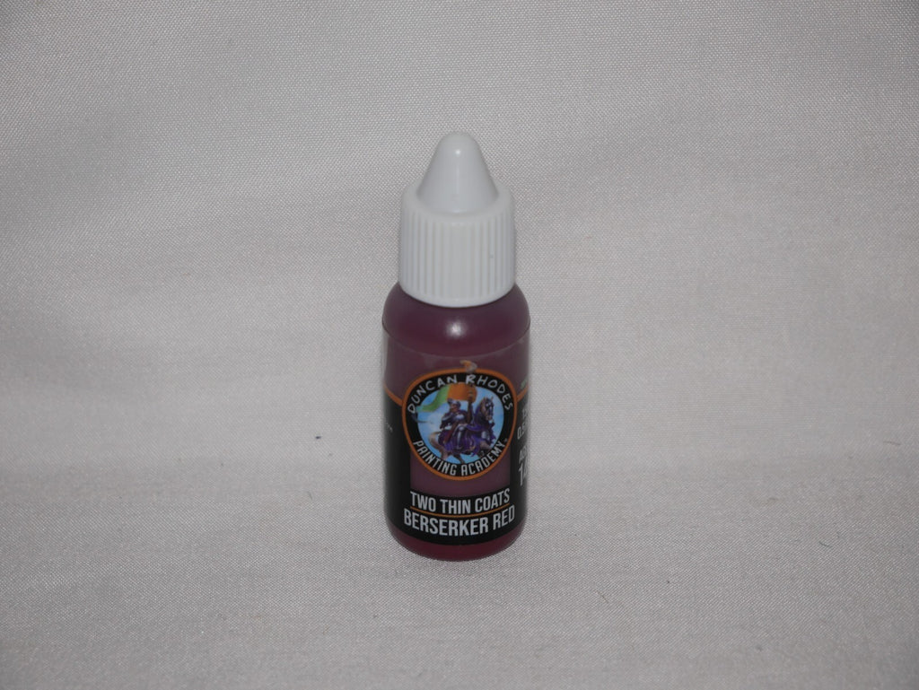 Duncan Rhodes Painting Academy 'Two Thin Coats' Berserker Red 15ml Bottle 10001