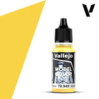Vallejo Model Color Light Yellow Acrylic 18ml/0.60 fl oz Dropper Bottle - 70.949