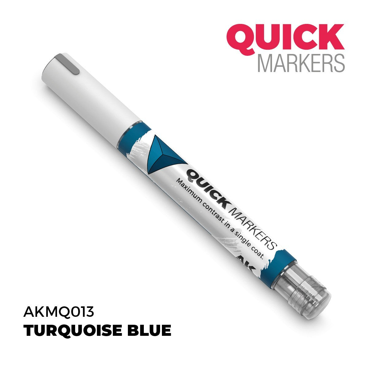 AK Interactive Acrylic Quick Gen Markers For Tabletop Games Turquoise Blue - AKMQ013