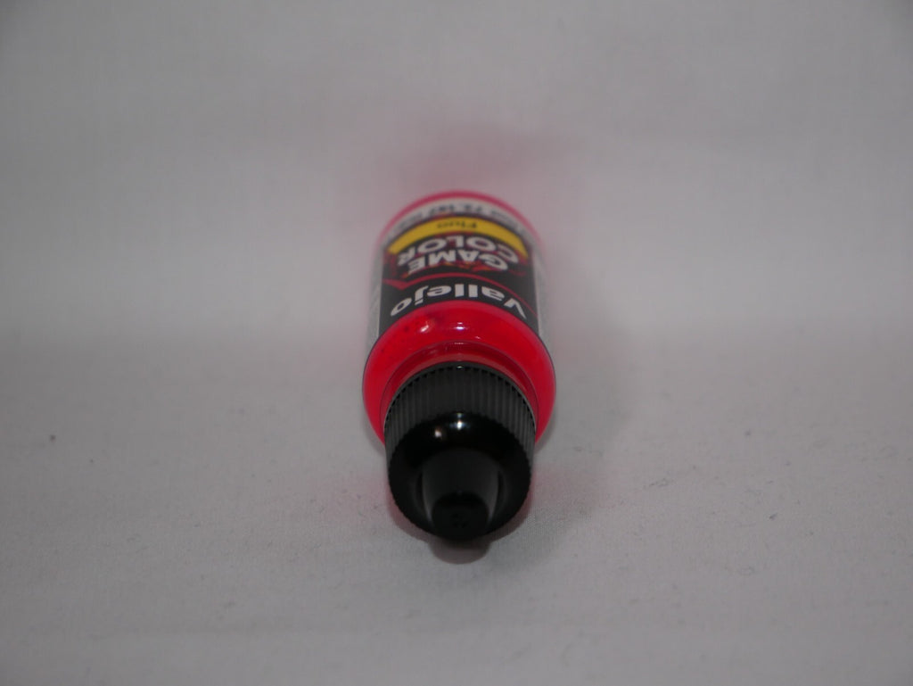 Vallejo Game Color Acrylic Range Fluorescent Red 18ml Dropper Bottle - 72.157