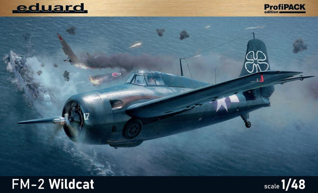 Eduard 1:48 Scale WWII Grumman FM-2 Wildcat ProfiPACK Edition Model Kit - 82205