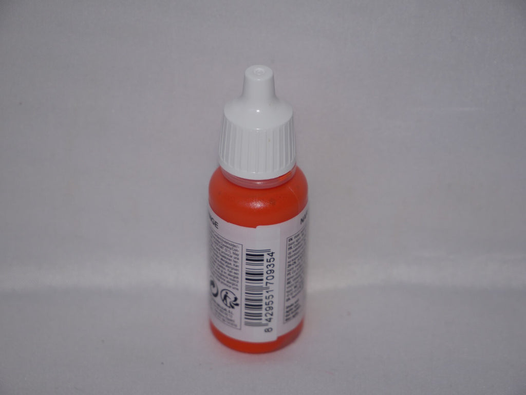 Vallejo Model Color Transparent Orange Acrylic 17ml Dropper Bottle - 70.935