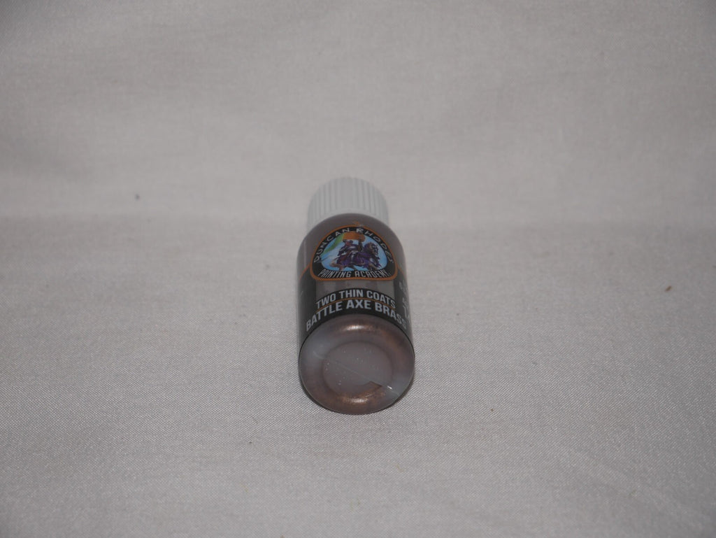Duncan Rhodes Painting Academy Two Thin Coats Battle Axe Brass 15ml Bottle 10107