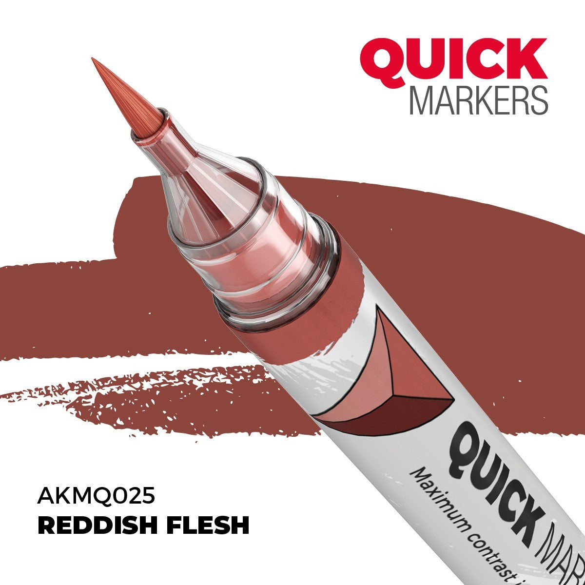 AK Interactive Acrylic Quick Gen Markers For Tabletop Wargaming Reddish Flesh - AKMQ025