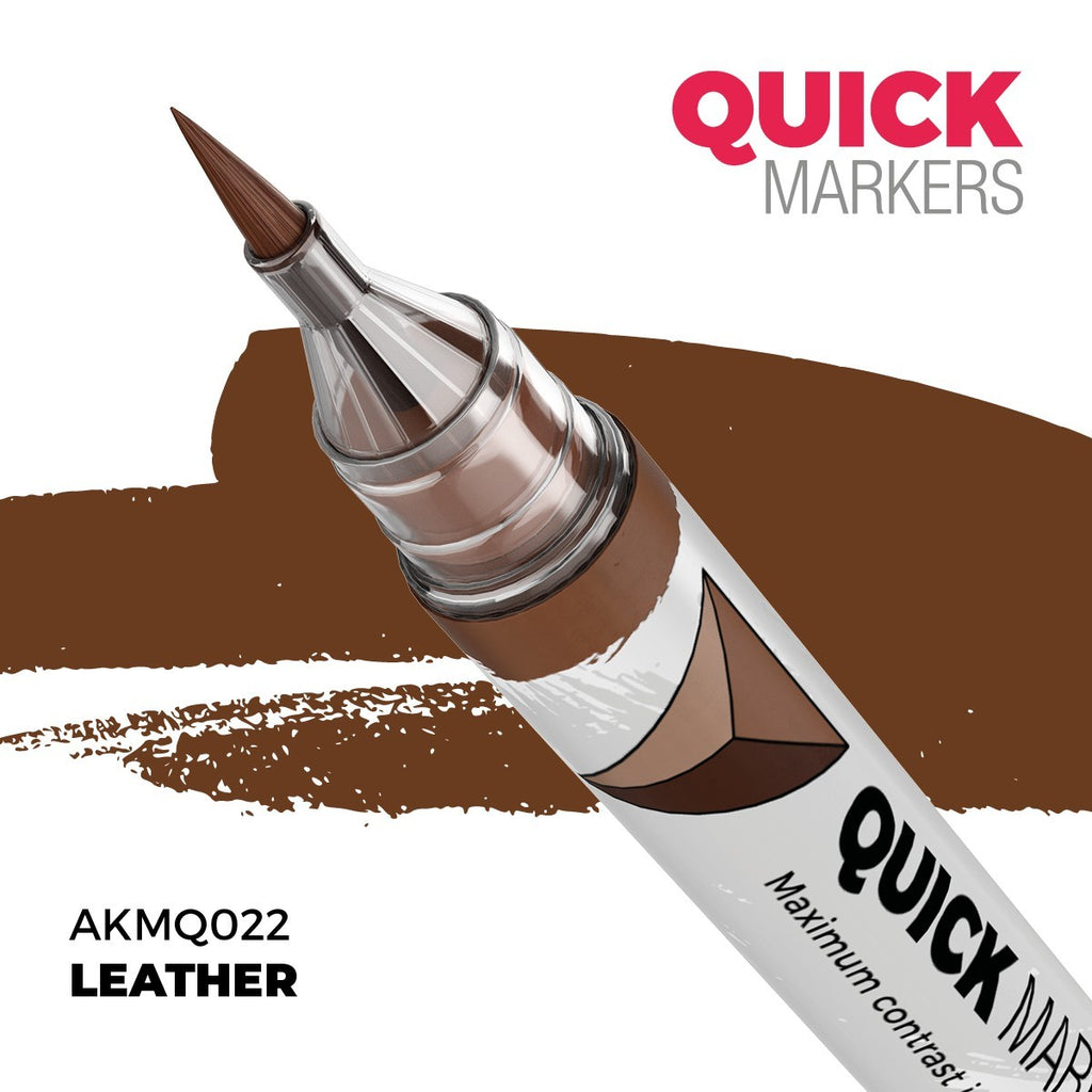 AK Interactive Acrylic Quick Gen Markers For Tabletop Wargaming Leather - AKMQ022