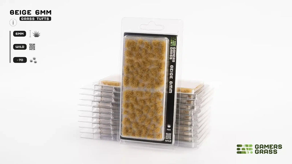 Gamers Grass Wild Beige 6mm Tufts For Wargaming Mini Bases (70) Per Pack GG6-BE