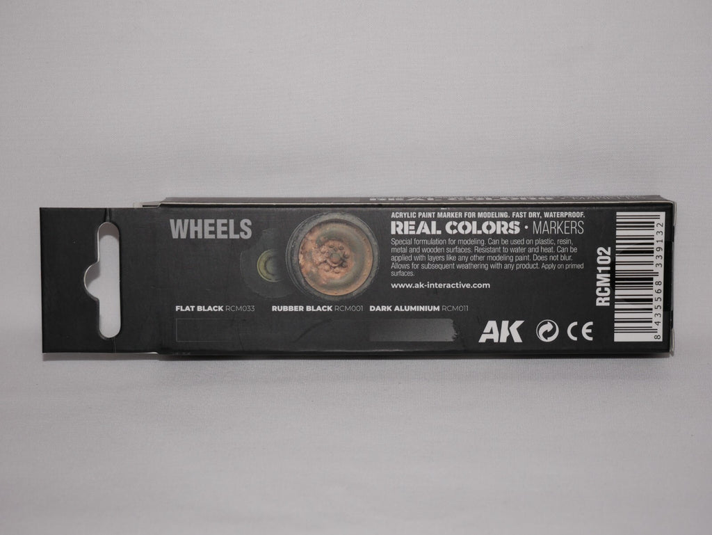 AK Interactive Real Colors Fast Dry Acrylic Markers Wheels (3 Piece) Set RCM102