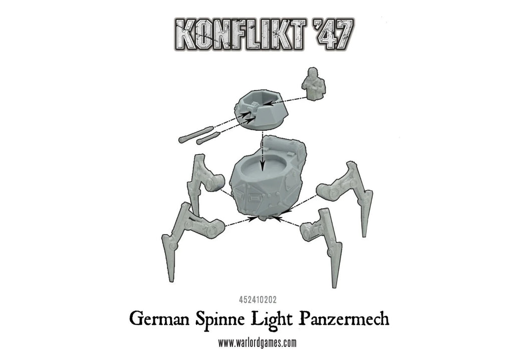Warlord Games Konflikt 47 1:56 Scale German Spinne Light Panzermech - 452410202