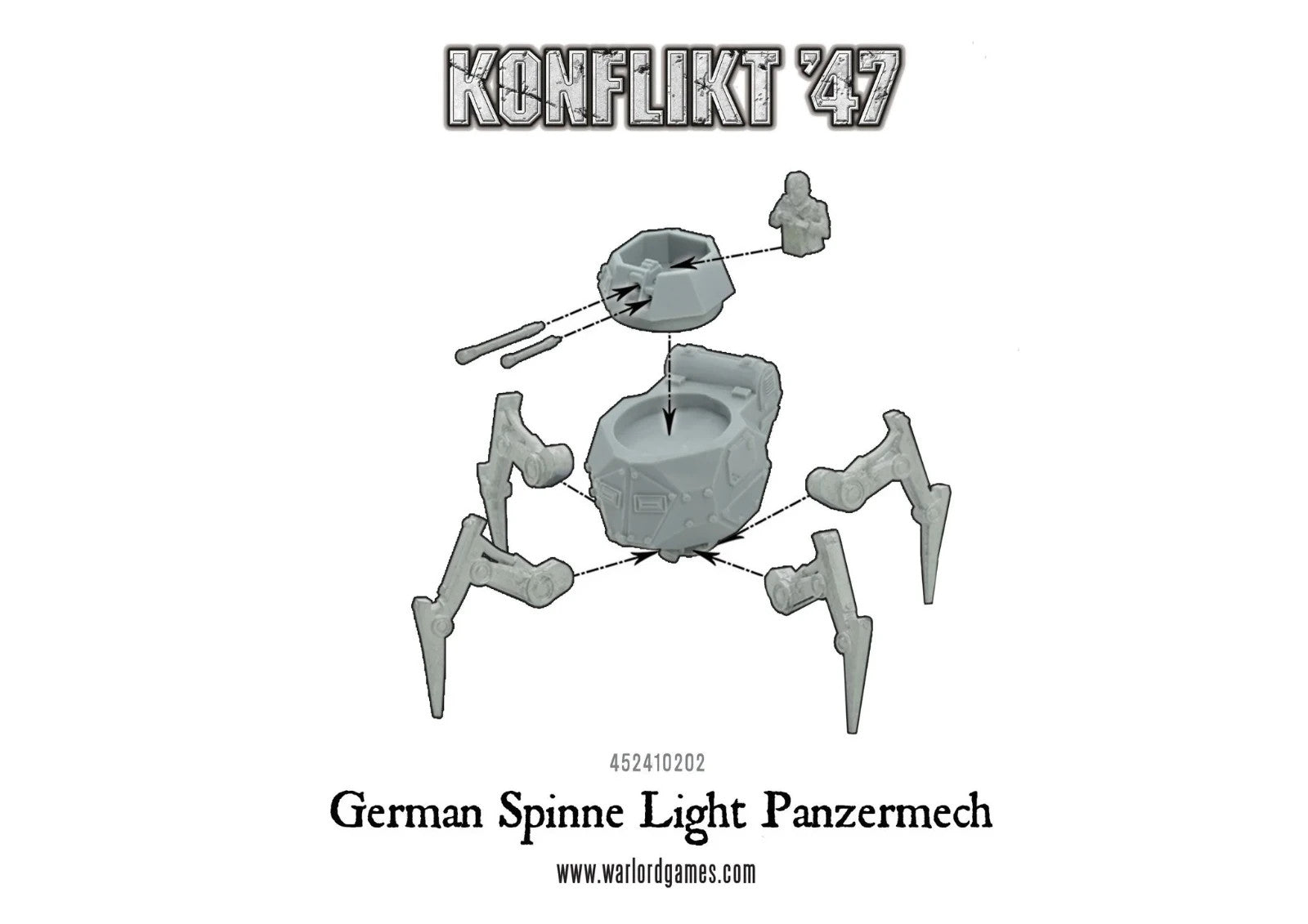 Warlord Games Konflikt 47 1:56 Scale German Spinne Light Panzermech - 452410202