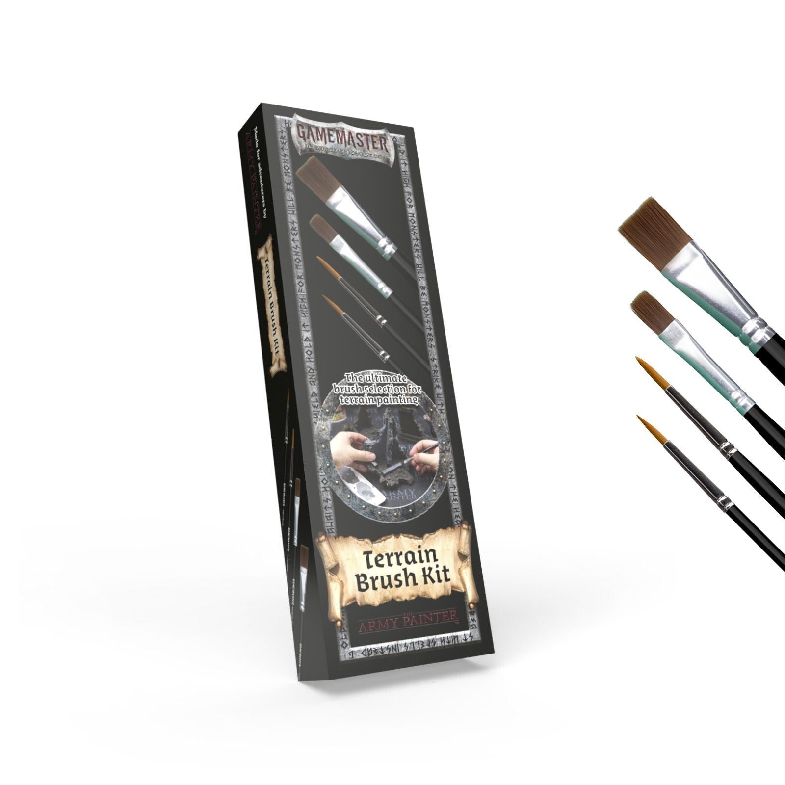 Army Painter Gamemaster Terrain 4 Piece Brush Kit For Terrain Painting - GM4006