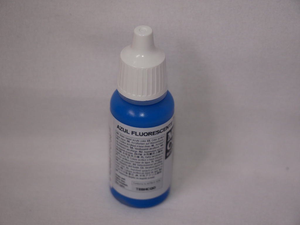Vallejo Model Color Blue Fluorescent Acrylic 17ml/0.57 fl oz Dropper - 70.736
