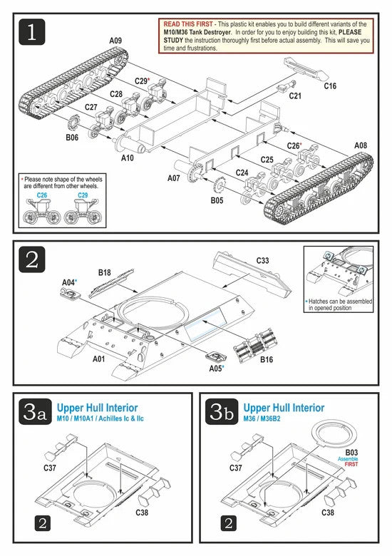 Rubicon Models 1:56 WWII US M10 Wolverine & M36 Jackson Tank Destroyer - 280029