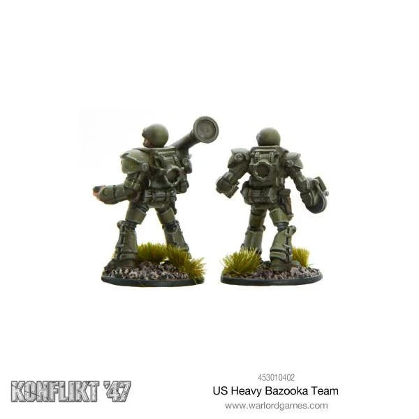 Warlord Games Konflikt 47 1:56 Scale US Heavy Bazooka Team 2x Fig Blister - 453010402
