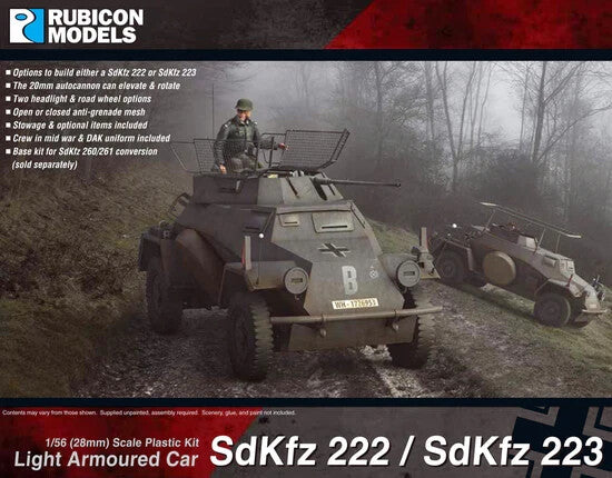 Rubicon Models 1:56 (28mm) Scale German SdKfz 222/223 Light Armoured Car 280062