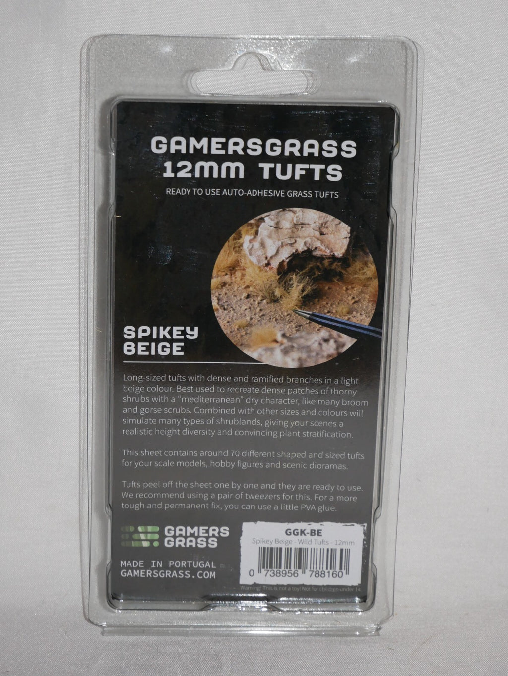 Gamers Grass Wild Spikey Beige 12mm Tufts For Wargaming Bases 70 Per Pack GGK-BE