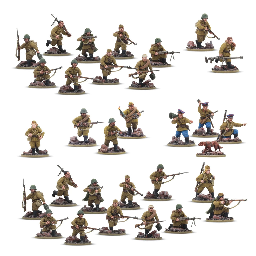 Warlord Games Bolt Action 1:56 Scale WW2 Soviet Army Infantry Platoon 402014008