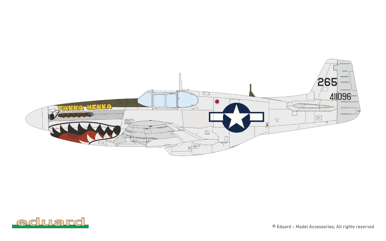 Eduard 1:48 Scale P-51B/C Mustang With Dorsal Fin ProfiPACK Edition Kit - 82108