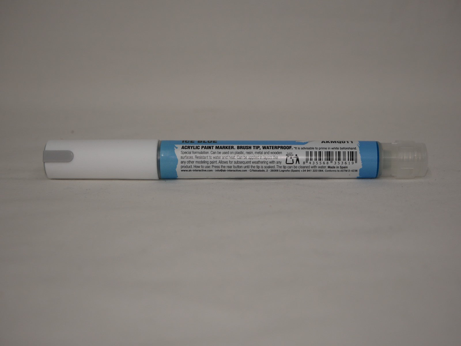 AK Interactive Acrylic Quick Gen Markers For Tabletop Games Ice Blue - AKMQ011