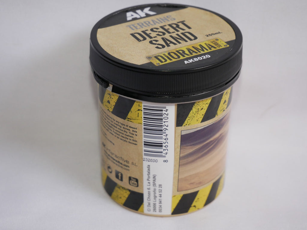 AK Interactive Diorama Terrains Desert Sand Acrylic 250ml Tub - AK8020