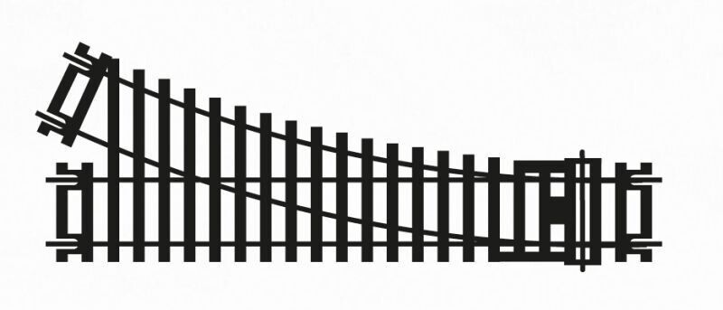Hornby 1:76 Scale Model Railway Track Single Piece Right Hand Point - R8073