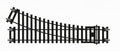 Hornby 1:76 Scale Model Railway Track Single Piece Right Hand Point - R8073