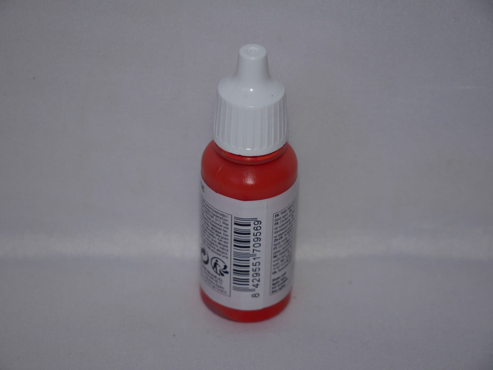 Vallejo Model Color Clear Orange Acrylic 17ml/0.57 fl oz Dropper Bottle - 70.956