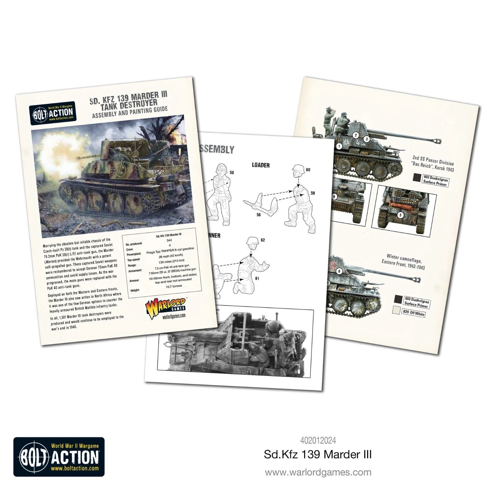 Warlord Games Bolt Action 1:56 Scale WWII German SD.FFZ 139 Marder III - 402012024