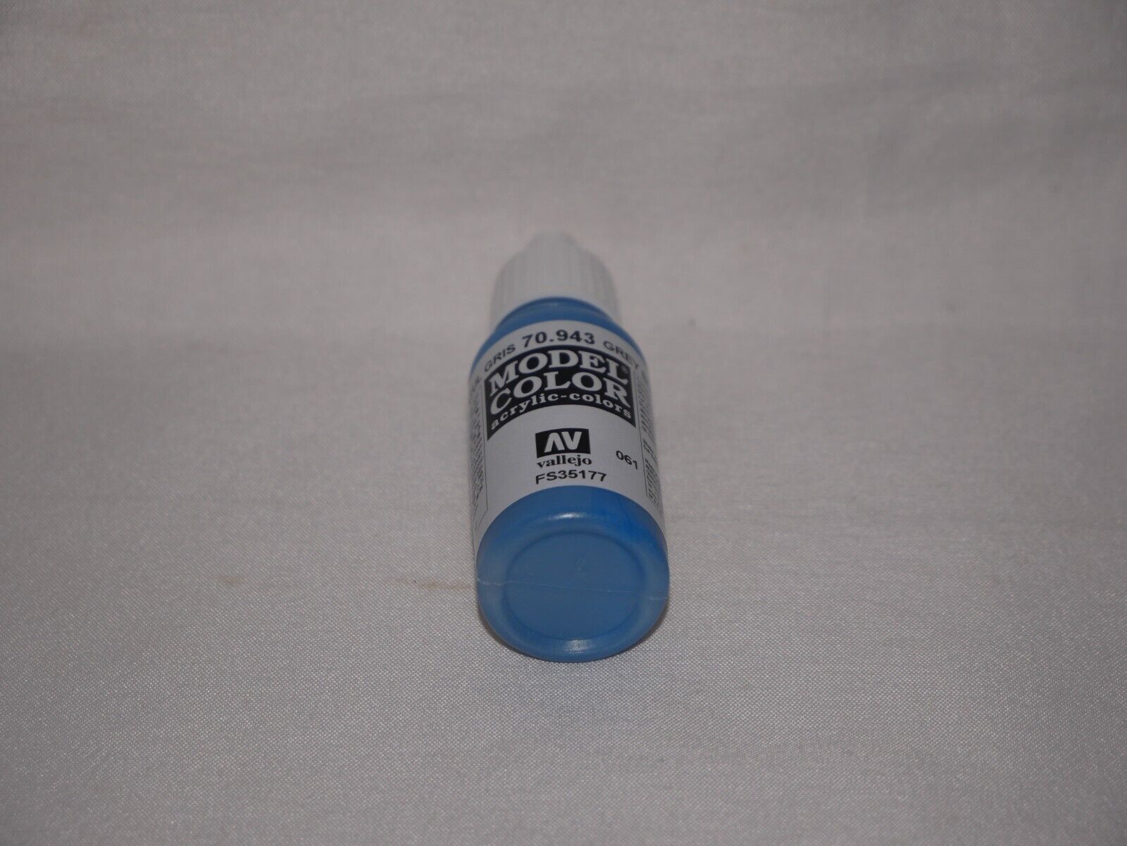 Vallejo Model Color Grey Blue Acrylic 17ml/0.57 fl oz Dropper Bottle - 70.943