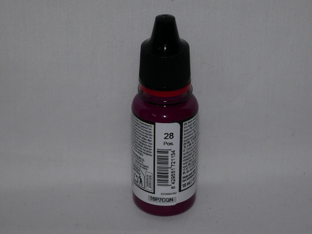 Vallejo Game Color Acrylics Deep Magenta 18ml/0.6 fl oz Dropper Bottle - 72.113