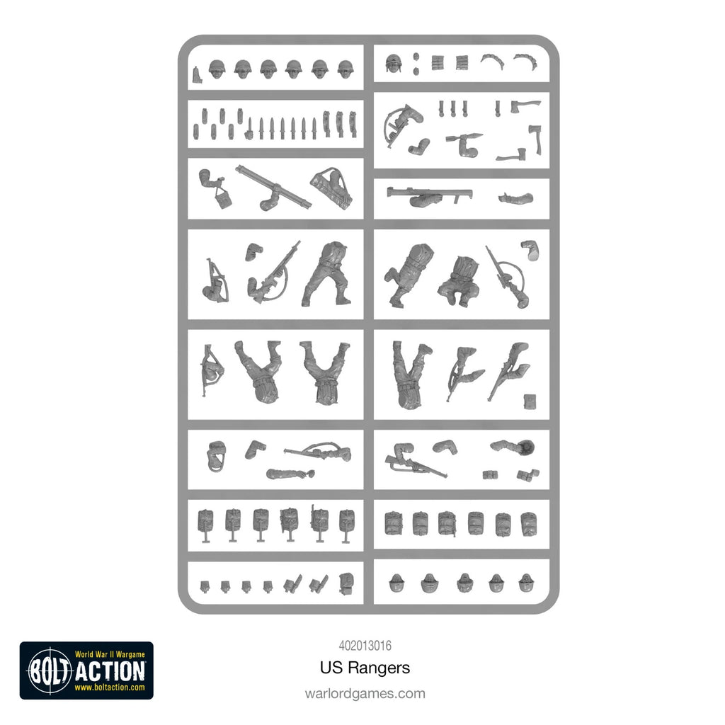 Warlord Games Bolt Action 1:56 US Ranges WWII Elite Light Infantry - 402013016