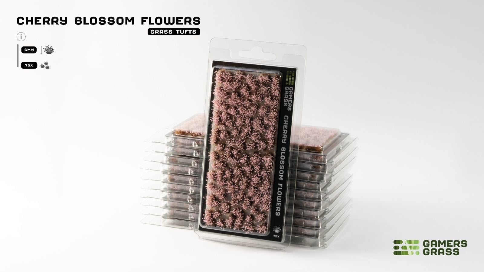 Gamers Grass Cherry Blossom Flowers Grass Tufts For Bases 75x Per Pack - GGFS-CB