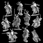 Victrix Ltd 28mm Hard Plastic Medieval & Fantasy Heads, Cloaks & Shields VXE002