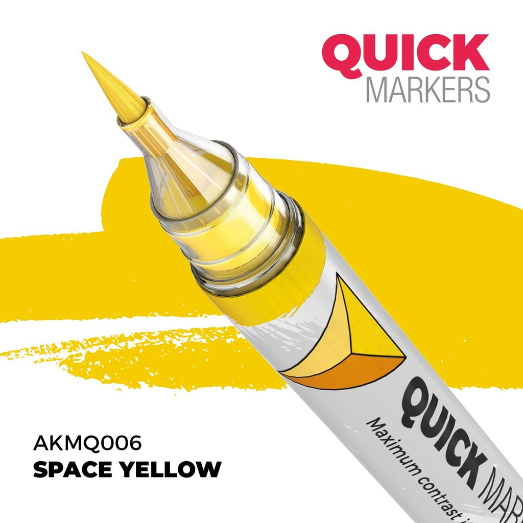 AK Interactive Acrylic Quick Gen Markers For Tabletop Games Space Yellow AKMQ006