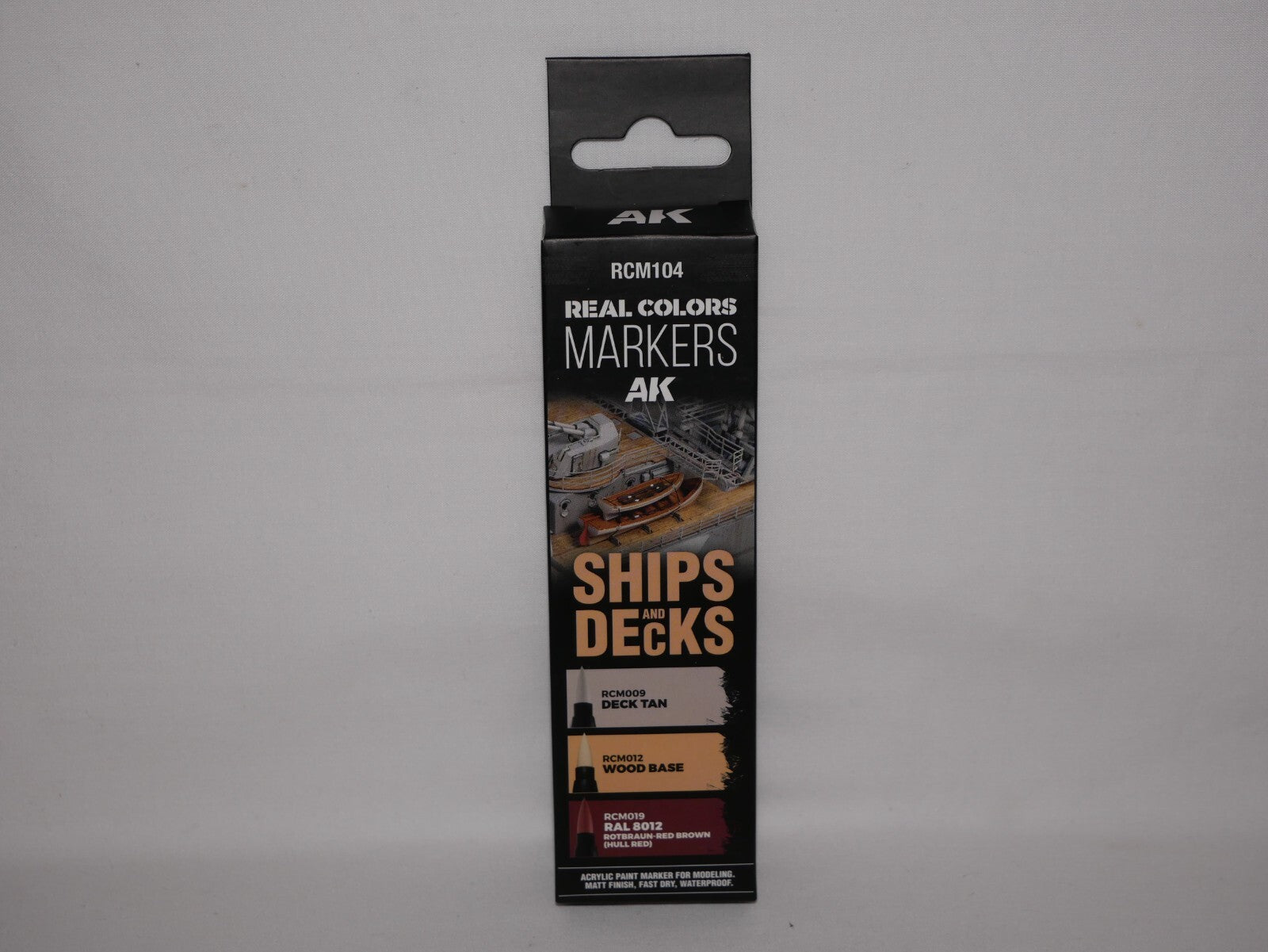 AK Interactive Real Colors Acrylic Markers Ships & Decks (3 Piece) Set - RCM104