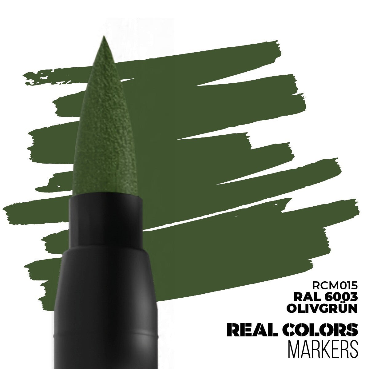 AK Interactive Real Colors Acrylic Fast Dry Marker Pens RAL 6003 Olivgrün RCM015