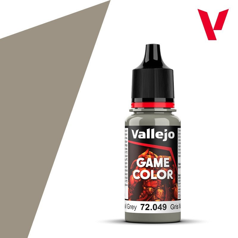 Vallejo Game Color Acrylics Stonewall Grey 18ml/0.6 fl oz Dropper Bottle 72.049