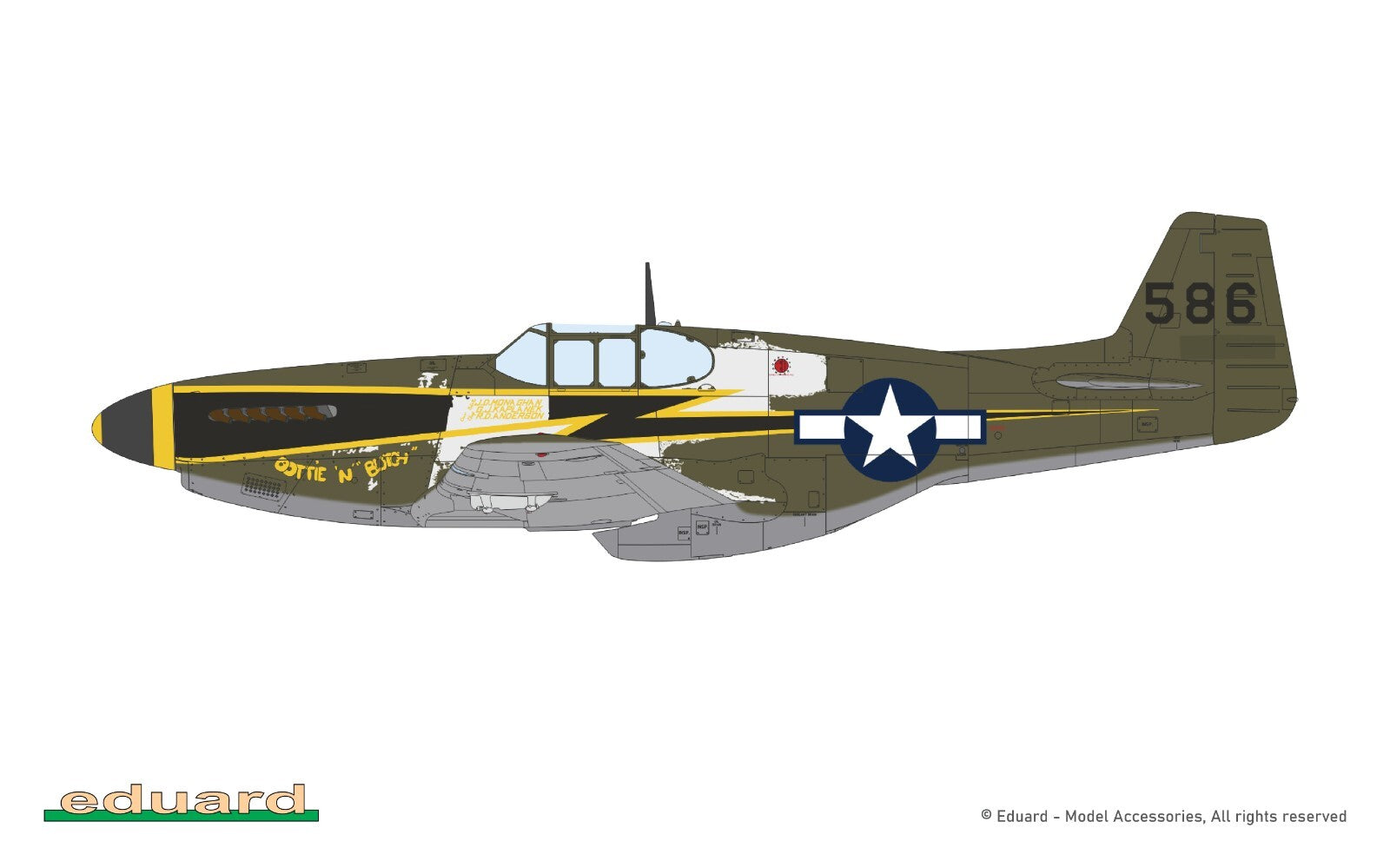 Eduard 1:48 Scale P-51B/C Mustang With Dorsal Fin ProfiPACK Edition Kit - 82108